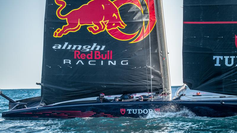 Alinghi Red Bull Racing - AC75 - Day 122 - Barcelona - February 29, 2024 photo copyright Alex Carabi / America's Cup taken at Société Nautique de Genève and featuring the AC75 class