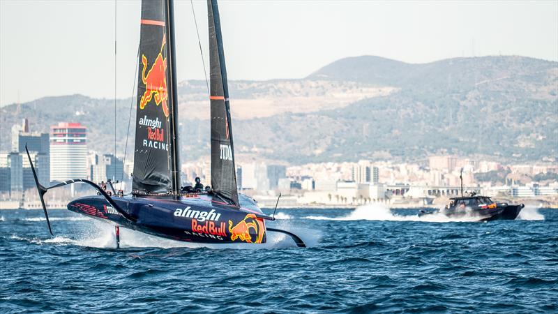 Alinghi Red Bull Racing - AC75 - Day 122 - Barcelona - February 29, 2024 photo copyright Alex Carabi / America's Cup taken at Société Nautique de Genève and featuring the AC75 class