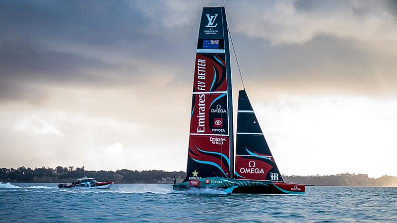 Emirates Team New Zealand- AC75 - Day 1 - April 12, 2024 - Auckland - photo © Hamish Hooper/Emirates Team NZ