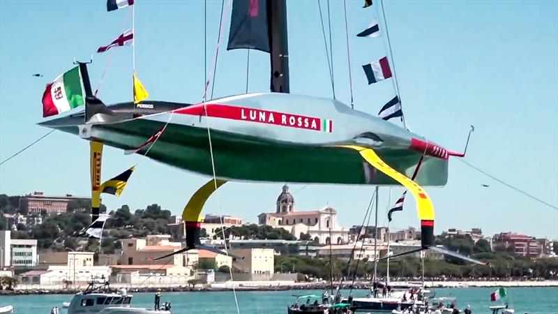 Luna Rossa Prada Pirelli reveal their AC75 in Cagliari, Sardinia - April 13, 2024 photo copyright Luna Rossa Prada Pirelli taken at Circolo della Vela Sicilia and featuring the AC75 class