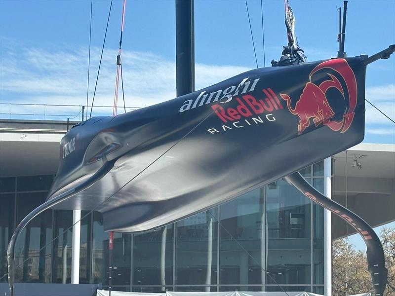 Alinghi Red Bull Racing AC75 BoatOne Presentation at the Team Base in Barcelona, Spain on April 16, 2024 - photo © Alinghi Red Bull Racing