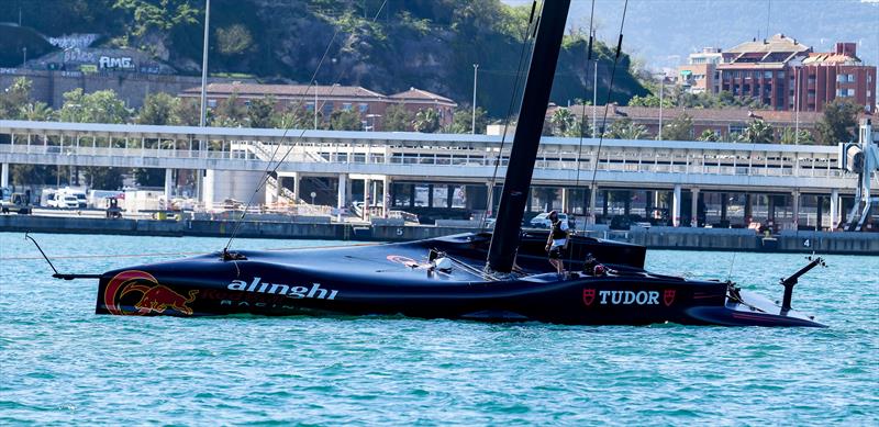 Alinghi Red Bull Racing - AC75 - Day 1 - April 16, 2024 - Barcelona photo copyright Ugo Fonolla / America's Cup taken at Société Nautique de Genève and featuring the AC75 class