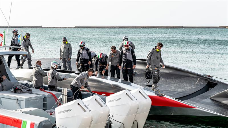 Luna Rossa Prada Pirelli - AC75 - Day 1 - April 16, 2024 - Cagliari photo copyright AC37 Joint Recon Team taken at Circolo della Vela Sicilia and featuring the AC75 class