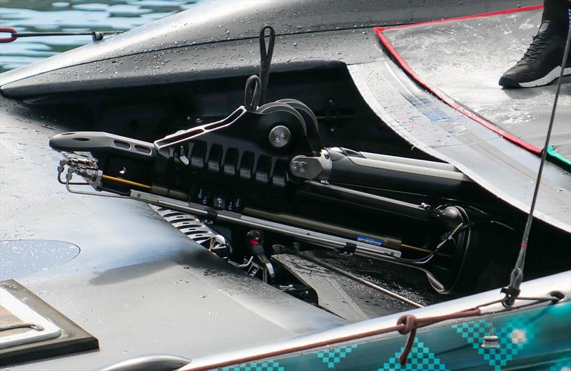 Mainsheet control - Emirates Team New Zealand- AC75 - Day 4 - April 16, 2024 - Auckland - photo © Sam Thom/America's Cup