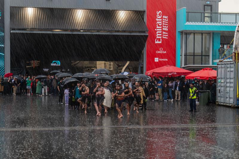 Emirates Team New Zealand Naming Ceremony for their third AC75 Taihoro - ETNZ base - Auckland - April 18. 2024 - photo © James Somerset/Emirates Team NZ