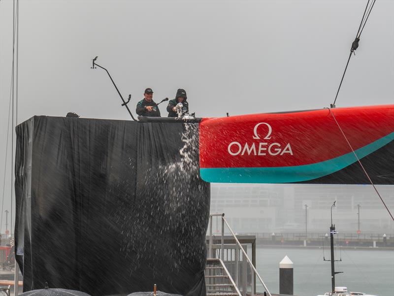 Emirates Team New Zealand Naming Ceremony for their third AC75 Taihoro -  ETNZ base - Auckland - April 18. 2024 - photo © James Somerset/Emirates Team NZ