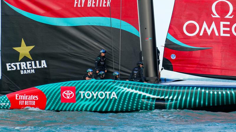 Emirates Team New Zealand- AC75 - Day 7 - April 22, 2024 - Auckland photo copyright Sam Thom/America's Cup taken at Royal New Zealand Yacht Squadron and featuring the AC75 class