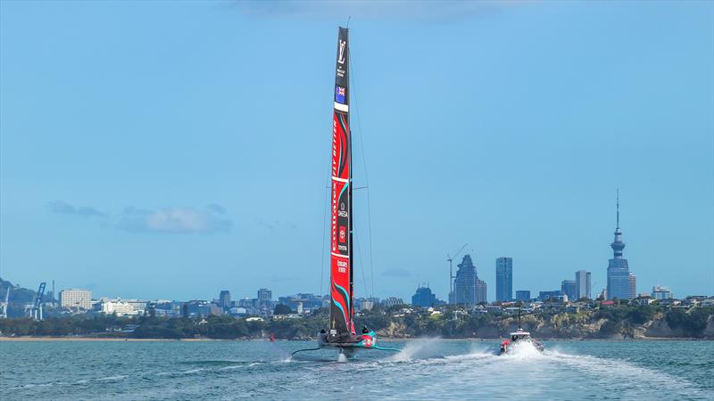 Emirates Team New Zealand- AC75 - Day 8 - April 23, 2024 - Auckland photo copyright Sam Thom/America's Cup taken at Royal New Zealand Yacht Squadron and featuring the AC75 class