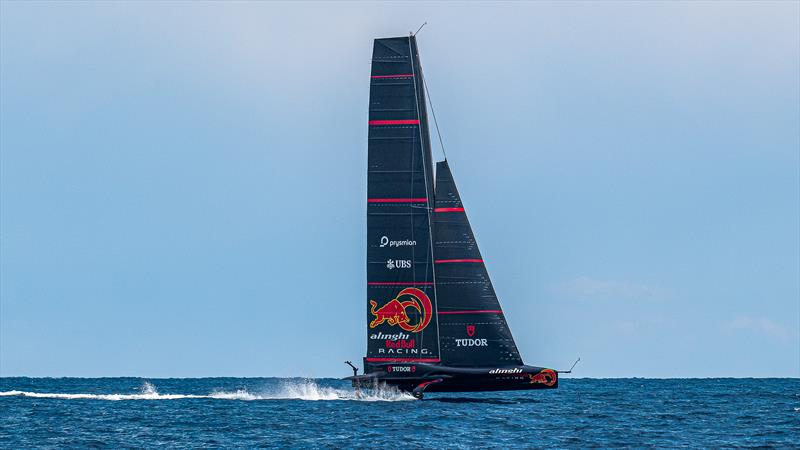 Alinghi Red Bull Racing- AC75 - Day 5 - April 23, 2024 - Barcelona photo copyright Ugo Fonolla / America's Cup taken at Société Nautique de Genève and featuring the AC75 class