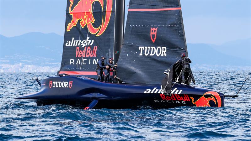 Alinghi Red Bull Racing- AC75 - Day 5 - April 23, 2024 - Barcelona photo copyright Ugo Fonolla / America's Cup taken at Société Nautique de Genève and featuring the AC75 class