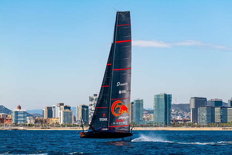 Alinghi Red Bull Racing- AC75 - Day 6 - April 24, 2024 - Barcelona photo copyright Ugo Fonolla / America's Cup taken at Société Nautique de Genève and featuring the AC75 class