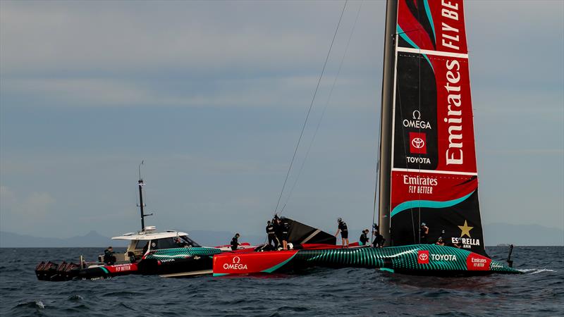 Emirates Team New Zealand- AC75 - Day 9 - April 25, 2024 - Auckland photo copyright Sam Thom / America's Cup taken at Royal New Zealand Yacht Squadron and featuring the AC75 class