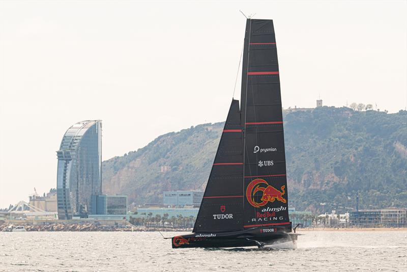 Alinghi Red Bull Racing- AC75 - Day 7 - April 26, 2024 - Barcelona photo copyright Ugo Fonolla / America's Cup taken at Société Nautique de Genève and featuring the AC75 class