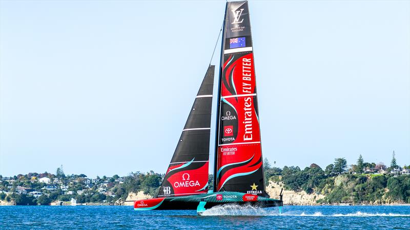 Emirates Team New Zealand- AC75 - Day 11 - April 27, 2024 - Auckland photo copyright Sam Thom / America's Cup taken at Royal New Zealand Yacht Squadron and featuring the AC75 class