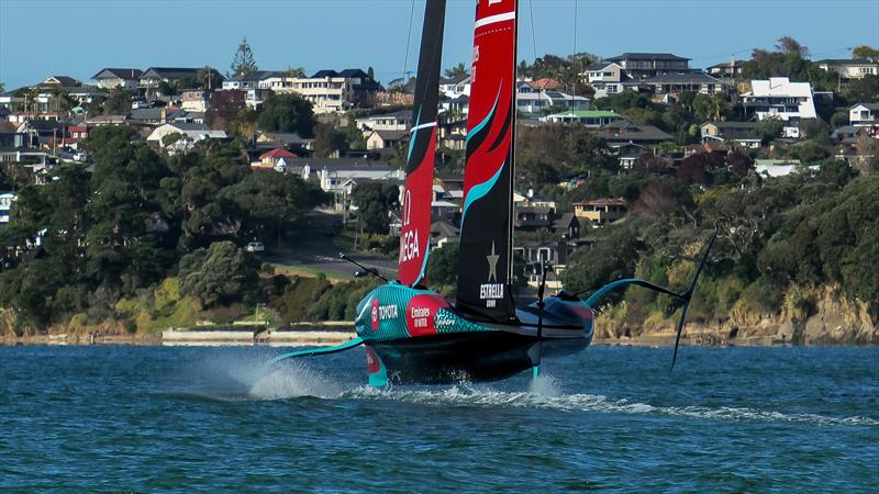 Emirates Team New Zealand- AC75 - Day 11 - April 27, 2024 - Auckland photo copyright Sam Thom / America's Cup taken at Royal New Zealand Yacht Squadron and featuring the AC75 class