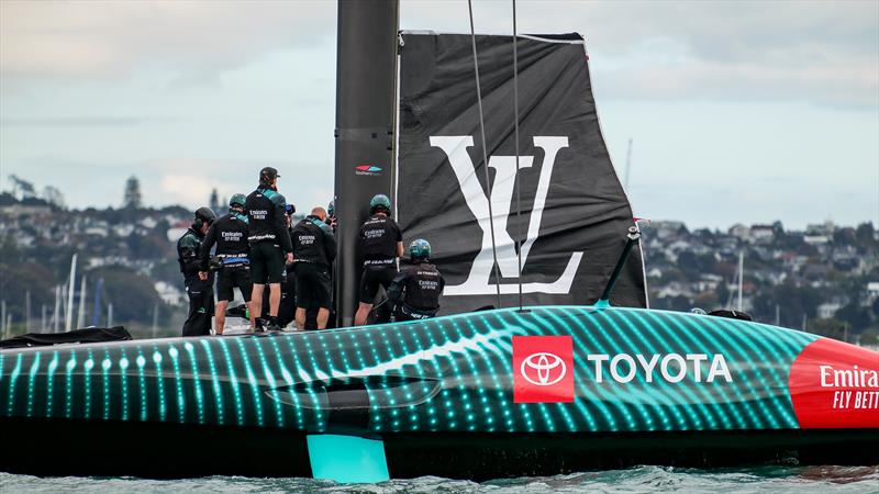 Emirates Team New Zealand- AC75 - Day 12 - April 29, 2024 - Auckland photo copyright Sam Thom / America's Cup taken at Royal New Zealand Yacht Squadron and featuring the AC75 class