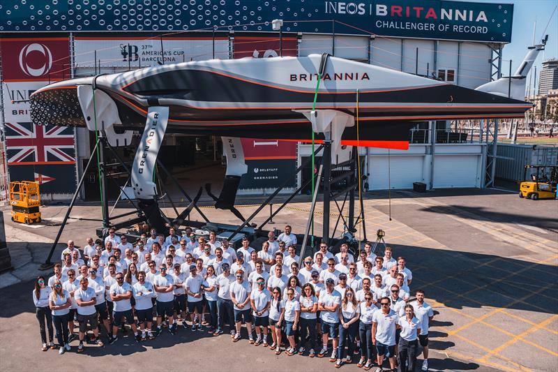 INEOS Britannia team in Barcelona photo copyright Cameron Gregory taken at  and featuring the AC75 class