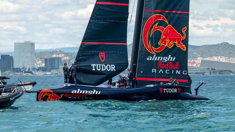 Alinghi Red Bull Racing - AC75 - Day 9 - May 1, 2024 - Barcelona photo copyright Paul Todd/America's Cup taken at Société Nautique de Genève and featuring the AC75 class