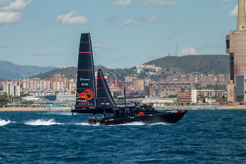 Alinghi Red Bull Racing - AC75 - Day 10 - May 3, 2024 - Barcelona photo copyright Paul Todd/America's Cup taken at Société Nautique de Genève and featuring the AC75 class