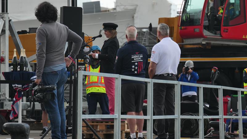 Christening ceremony for Patriot - American Magic - AC75 - Day 1 - May 7, 2024 - Barcelona - photo © Alex Carabi / America's Cup