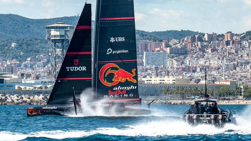 Alinghi Red Bull Racing - AC75 - Day 13 - May 8, 2024 - Barcelona photo copyright Paul Todd/America's Cup taken at Société Nautique de Genève and featuring the AC75 class