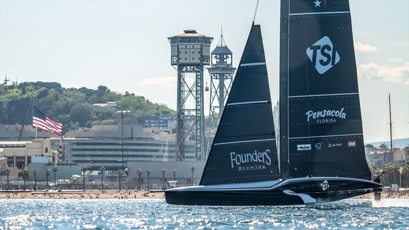 American Magic - AC75 - Day 2 - May 8, 2024 - Barcelona photo copyright Alex Carabi / America's Cup taken at New York Yacht Club and featuring the AC75 class