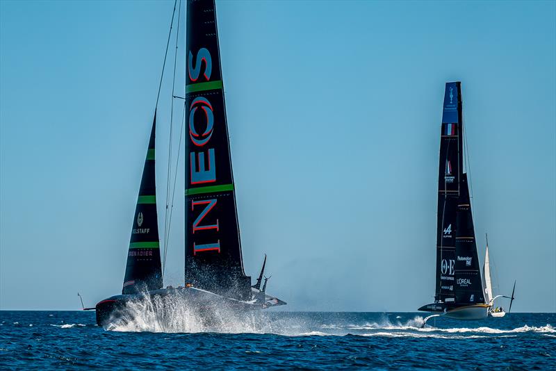 Orient Express and INEOS Britannia - AC75 - Day 9 - May 10, 2024 - Barcelona - photo © Job Vermeulen / America's Cup