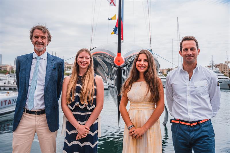 Sir Jim Ratcliffe, Julia Ratcliffe, Romane Polli and Sir Ben Ainslie - Britannia christening Ceremony - Barcelona - May 18, 2024 - photo © Cameron Gregory