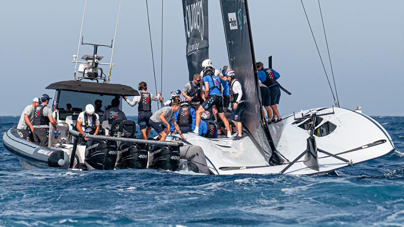American Magic - Without cockpit covers/fairings the cyclor cockpits are very open - June 7, 2024 - Barcelona photo copyright Ugo Fonolla / America's Cup taken at New York Yacht Club and featuring the AC75 class