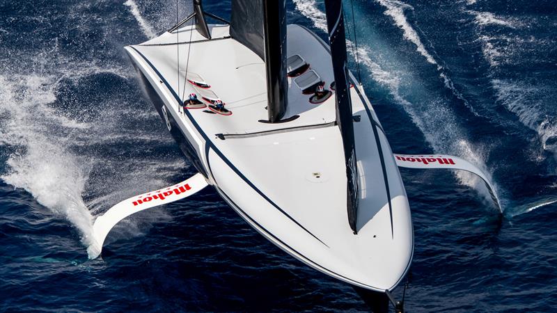 American Magic - AC75  - Practice Session - Barcelona - August 19, 2024 - photo © Ricardo Pinto / America's Cup