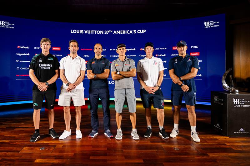 Assermbled skippers America's Cup Media Conference - August 21, 2024 - photo © Ricardo Pinto / America's Cup