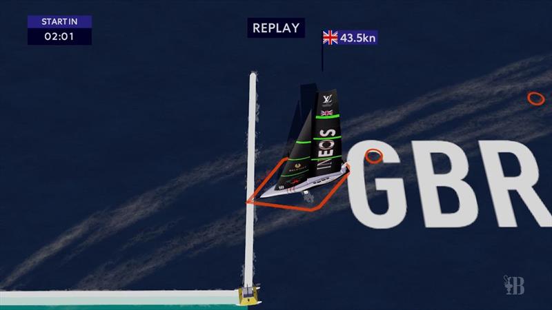 INEOS Britannia was a fraction on the line in the pre-start and received a penalty which hindered their race - photo © America's Cup
