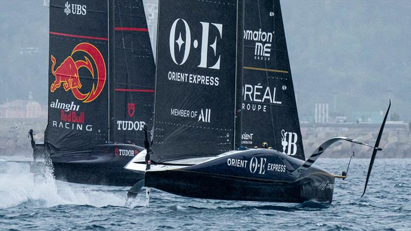 Orient Express and Alinghi Red Bull Racing- Race 16 - Day 5 - Round Robin 2 - Louis Vuitton Cup - September 3, 2024 - Barcelona - photo © Ian Roman / America's Cup
