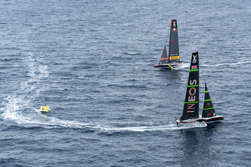 Luna Rossa Prada Pirelli vs. INEOS Britannia in Race 9 of the Louis Vuitton Cup Final on Race Day 6 - October 2, 2024  - photo © Ian Roman / America's Cup