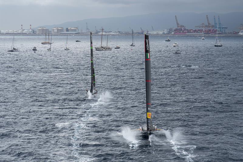 INEOS Britannia vs. Luna Rossa Prada Pirelli in Race 10 of the Louis Vuitton Cup Final on Race Day 6 - October 2, 2024  - photo © Ian Roman / America's Cup