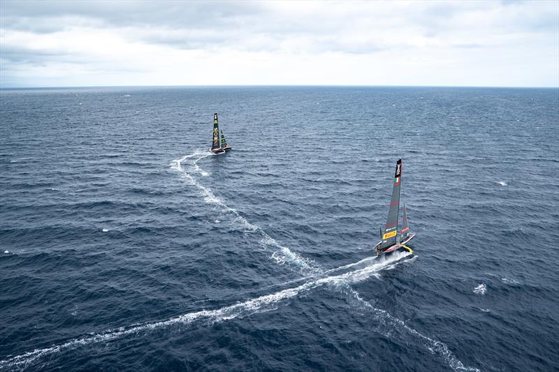 INEOS Britannia vs. Luna Rossa Prada Pirelli in Race 10 of the Louis Vuitton Cup Final on Race Day 6 - October 2, 2024  - photo © Ian Roman / America's Cup