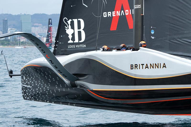 Teams are likely to be stuck with their existing hull shapes in Naples - INEOS Britannia - Race Day 1 - America's Cup Match 2024 - Barcelona - photo © Ian Roman / America's Cup