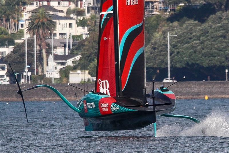 Emirates Team NZ training alone before the 2024 America's Cup - April 30, 2024 - Waitemata Harbour - photo © Richard Gladwell - Sail-World.com/nz