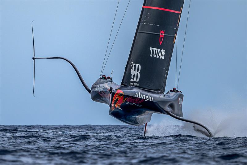 Alinghi Red Bull Racing - Training in Barcelona ahead of the Louis Vuitton Preliminary Regatta -  August 15, 2024 photo copyright Ricardo Pinto / America's Cup taken at Real Club Nautico de Barcelona and featuring the AC75 class