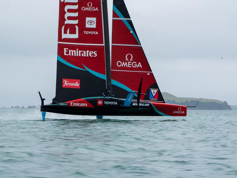 First day foiling since Barcelona - Emirates Team New Zealand - AC75 Taihoro - Auckland - March 13, 2026 - photo © Hamish Hooper / Emirates Team New Zealand