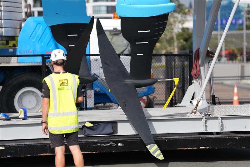 Wing foils and pitot tubes - Emirates Team New Zealand, Taihoro, AC75, Day 2 - March 16, 2026 - photo © Sam Thom / America's Cup