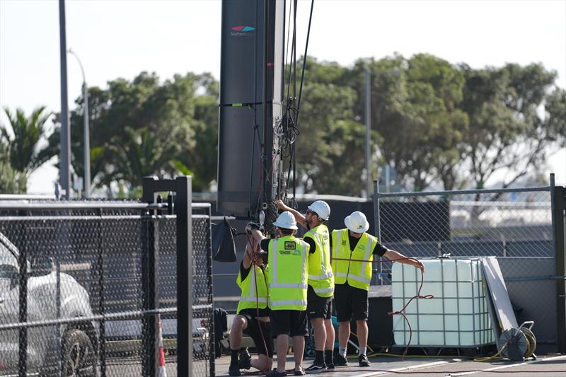 Emirates Team New Zealand, Taihoro, AC75 - Rigging only - March 17, 2026 - photo © Sam Thom / America's Cup