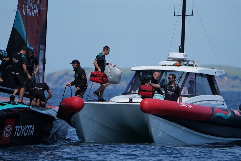 Gear and crew rotation - Emirates Team New Zealand, Taihoro, AC75, Day 3 - March 19, 2026 - photo © Sam Thom / America's Cup