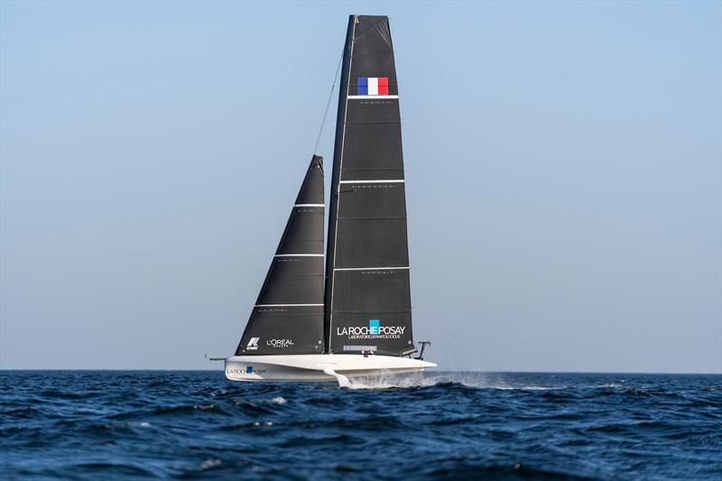 La Roche-Posay Racing Team - Day 1 - AC40 - March 19, 2026 photo copyright Nicolas TouzeÌ / La Roche-Posay Racing Team taken at Yacht Club de France and featuring the AC75 class