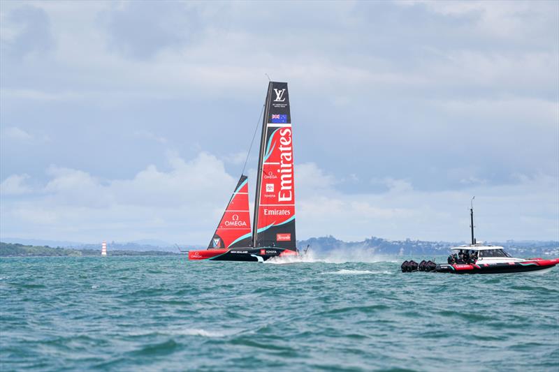  Emirates Team New Zealand, Taihoro, AC75, Day 5 - March 23, 2026 photo copyright Sam Thom / America's Cup Recon taken at Royal New Zealand Yacht Squadron and featuring the AC75 class