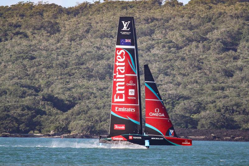 Emirates Team New Zealand - AC75, Day 7 - March 27, 2026 photo copyright Richard Gladwell / Sail-World.com/nz taken at Royal New Zealand Yacht Squadron and featuring the AC75 class