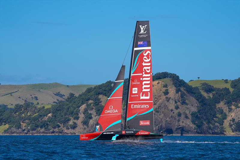 Off the NE tip of Waiheke - Emirates Team New Zealand -  AC75 - Day 13 - August 28, 2026 - photo © Sam Thom / America's Cup