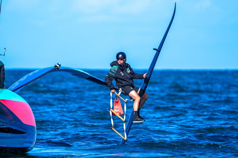Foil camera adjustment - Emirates Team New Zealand -  AC75 - Day 13 - August 28, 2026 - photo © Sam Thom / America's Cup