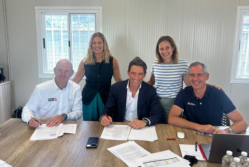 Ian Walker, CEO of GB1, was in Bagnoli to sign the initial paperwork to begin construction of his team's base - photo © GB1