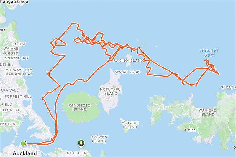 Recon boat track - Emirates  Team NZ - Sailing Day 16 - AC38 Recon - ETNZ Recon Unit - June 15, 2026 - Hauraki Gulf, NZ - photo © ETNZ Recon / America's Cup